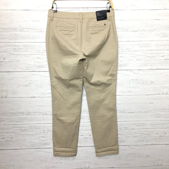 NEW Tommy Hilfiger Pants Khaki Tan Hampton Slim Chinos Stretch size 2 length 28" - Picture 4 of 11